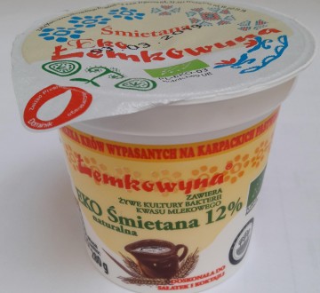 EKO Śmietana 12% ekologiczna Łemkowyna