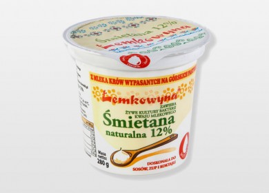EKO Śmietana 12% ekologiczna Łemkowyna