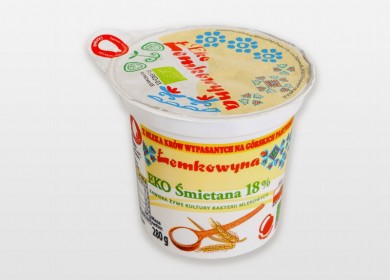EKO Śmietana 18% ekologiczna Łemkowyna